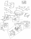 BlowerhsgMufflersShielding Diagram and Parts List for 422707-0011-02  Briggs and Stratton Engine